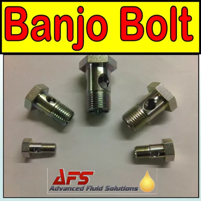 Metric Single BANJO BOLT Short Fitting - Diesel Petrol Oil Tube Pipe Fuel Filter