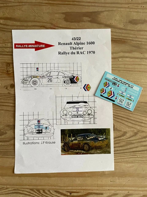 EDICOLA A&RSCHG022 Scale 1/43 | RENAULT ALPINE A110 N 1 RALLY ACROPOLIS