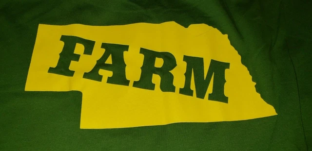 nwt JOHN DEERE, MEN'S  'FARM STATE' GREEN T-SHIRT, SIZE 2XL FARM NEBRASKA     B6