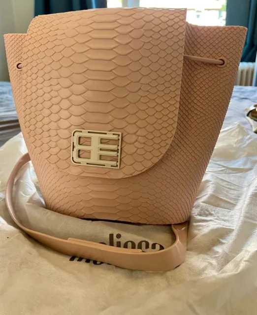 MELISSA × BAJA EAST Backpack - Light Pink Python Texture Rubber Bag - BRAZIL🇧🇷 2