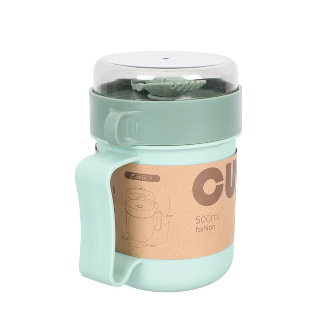 Pp tazza zuppa tazza colazione tazza zuppa portatile coperchio tazza zuppa forno a microonde comodo