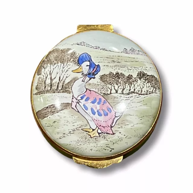 Crummles Beatrix Potter Jemima Puddle Duck - Enamel Trinket Pill Box