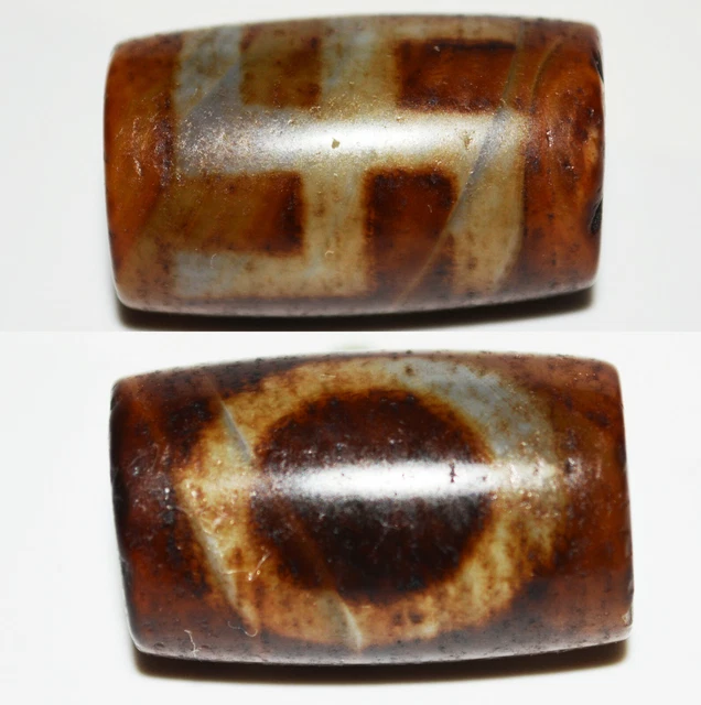 tibetan real ancient swastika one eyed dzi bead amulet old antique 1 eye pendant tibetan real ancient swastika one eyed dzi bead amulet old antique 1 eye pendant