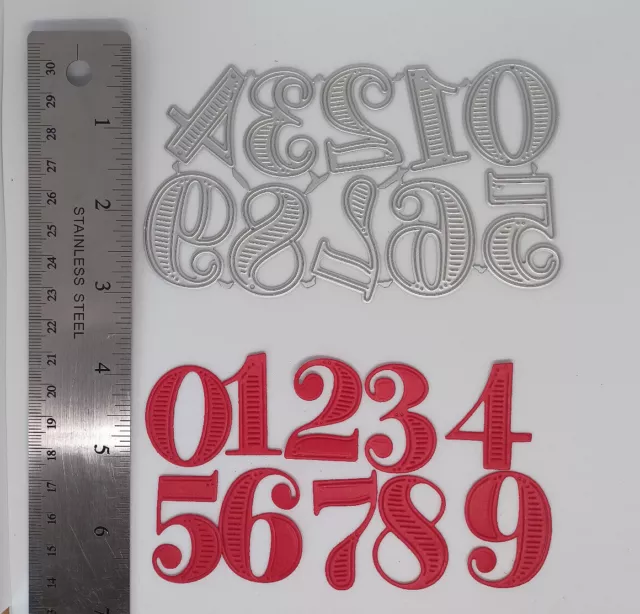 Good size Numbers die set 3.5cm metal cutting die 10 number set UK fast post