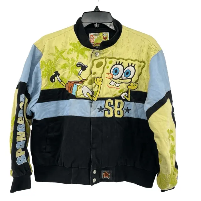 JH Design Nickelodeon SpongeBob SquarePants Kid’s Embroidered Bomber Jacket XL