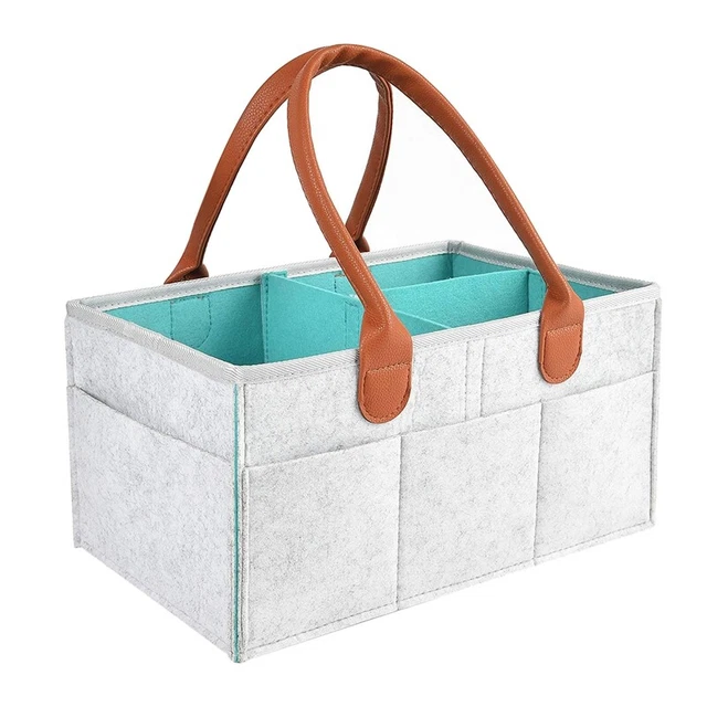 Baby Diaper Caddy Organizer Portable Nursery Diaper Storage Bin For Changin O2N3