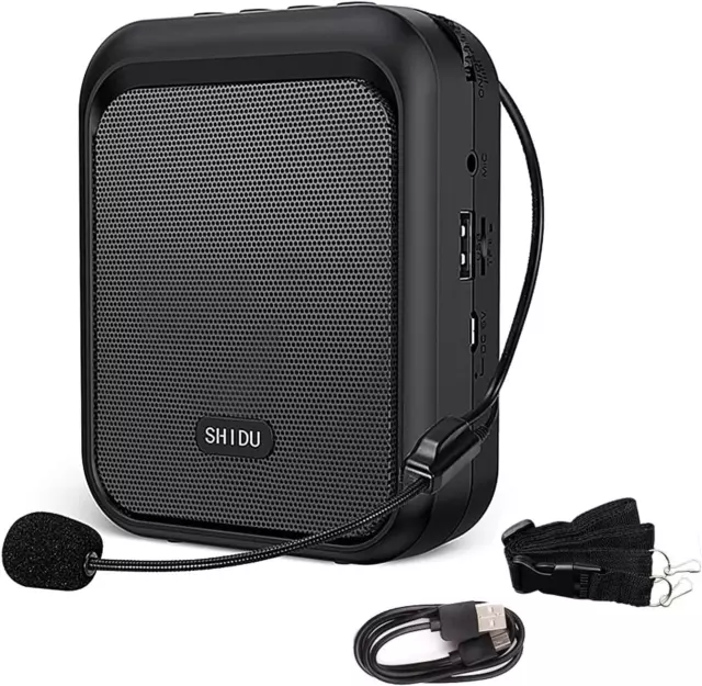 Amplificatore Vocale SHIDU Altoparlante Bluetooth Portatile Ricaricabile Con Mic