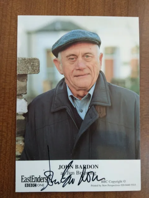 JOHN BARDON *Jim Branning* EASTENDERS HAND SIGNED AUTOGRAPH FAN CAST PHOTO CARD