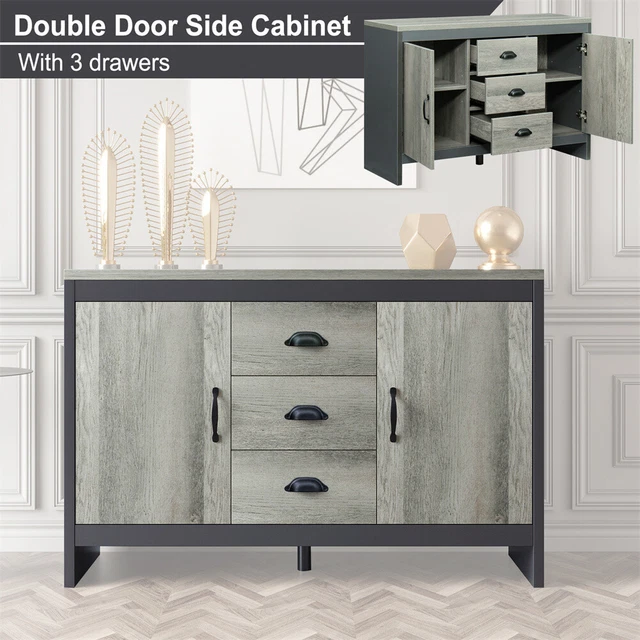 Industrial Sideboard Kitchen Buffet Console Table Storage Cabinet Dining Room US