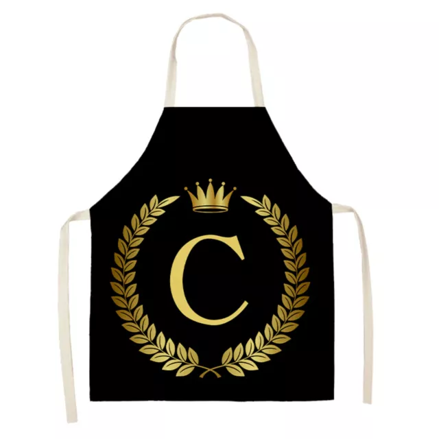 Kitchen Apron Soft Touch Anti-fading Durable Unisex Letter Printed Cooking Long