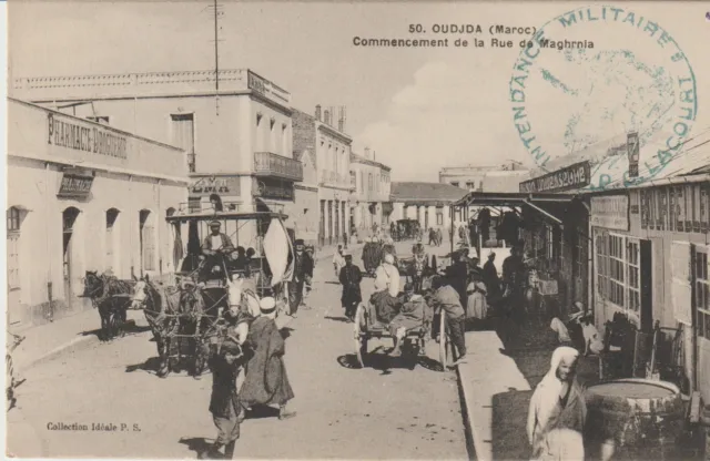 CPA Morocco - Oudjda - beginning of the street of Maghrnia