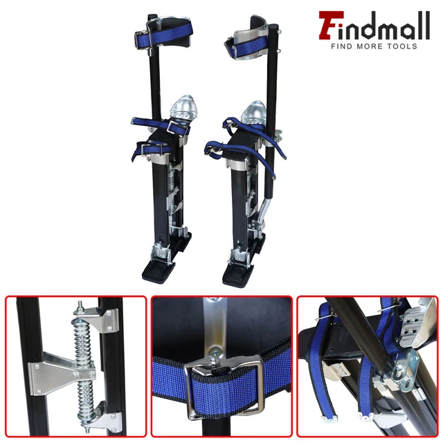 Findmall 15"-23" Black Adjustable Drywall Stilts For Painters Walking Finishing