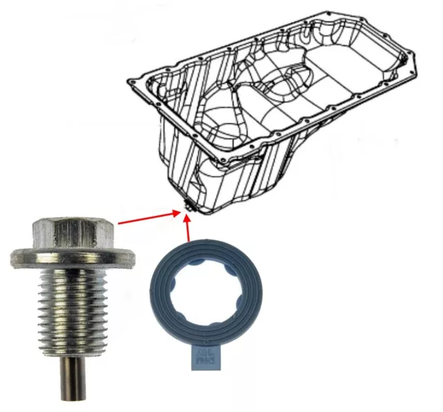 Ölablaßschraube mit Magnet mit Dichtung Dodge RAM Charger Challenger Cherokee