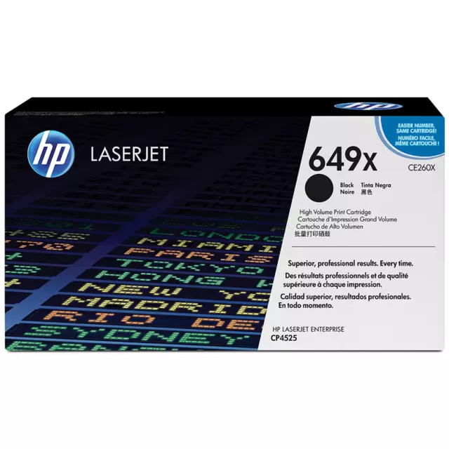 Genuine HP CE260X (649X) Black High Capacity Toner Cartridge | FREE 🚚 DELIVERY