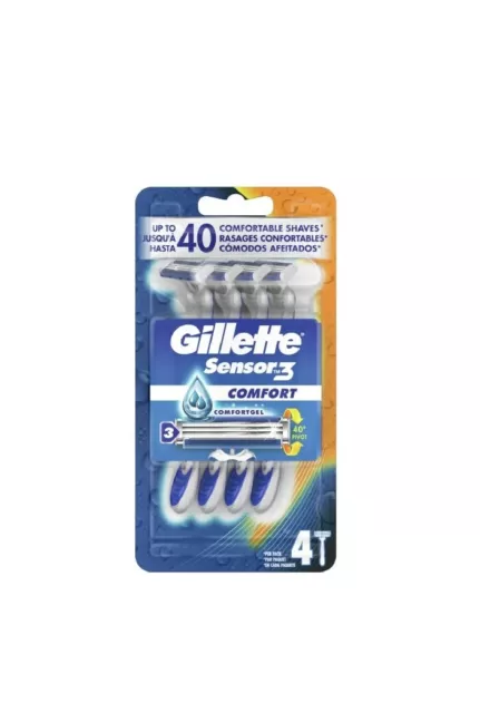 Gillette Sensor 3 COMFORT Rasoi Monouso CONFEZIONE DA 4