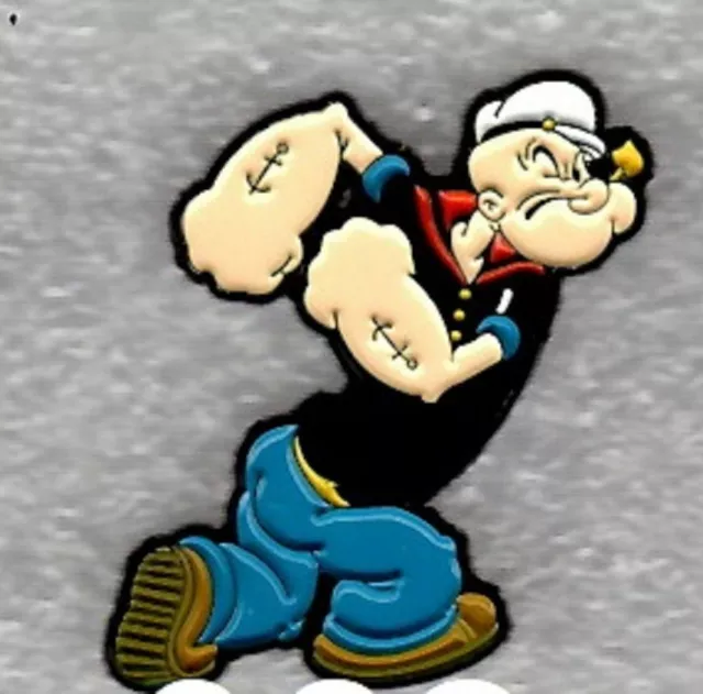 Popeye pin badge. The Sailor man. Cartoon character. Metal. Enamel.