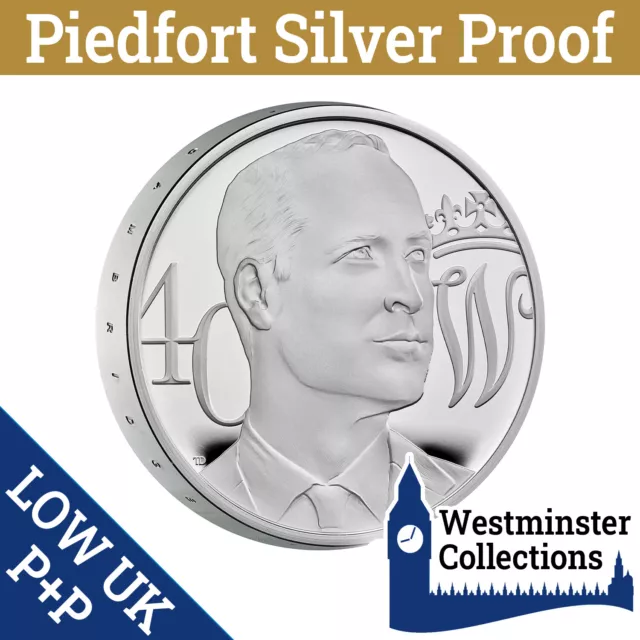 Piedfort Silver Proof 40th Birthday Duke Cambridge 2022 £5 Five Prince William