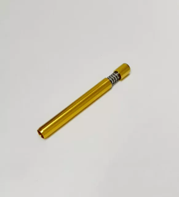 Pipe 3” Large Self Cleaning One Hitter Pipe Metal Bat - Gold