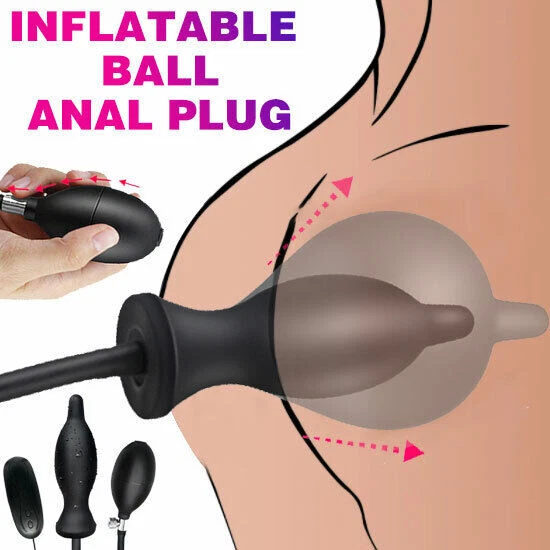 Inflatable Anal Vibrator Butt Plug Male Prostate Massager Sex Toys For Men Women