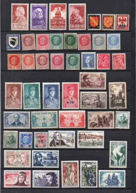 France 1940s -Early 1950s Stamps Unmounted/Mounted Mint  See Scans  Fr26