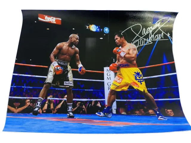Manny Pac-Man Pacquiao Autographed Signed 11 x 14 Photo Picture Team Pacquiao