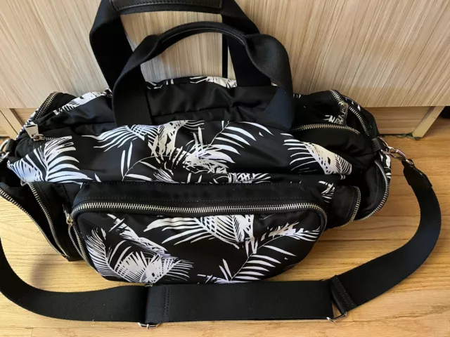 Sonia Rykiel Travel Bag/ Shoulder bag/ With Handles And Strap/ Palm Trees