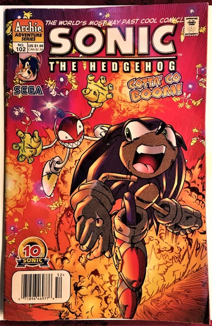 SONIC The HEDGEHOG Comic Book #102 December 2001 SEGA DATA FILES Bagged VG+