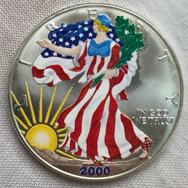 2000 American Silver Eagle - Colorized OBV