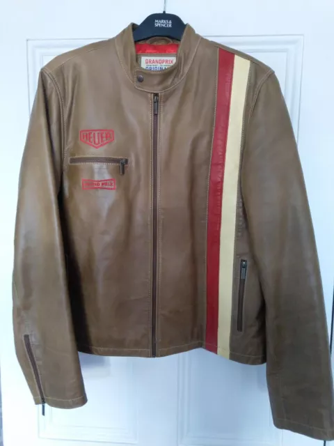 Grandprix Originals Dakota Steve McQueen Heuer Le Mans Leather Jacket 22.5" pit