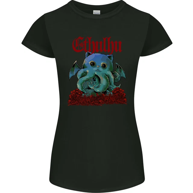 Cathulhu Funny Cat Cthulhu Parody Kraken Womens Petite Cut T-Shirt