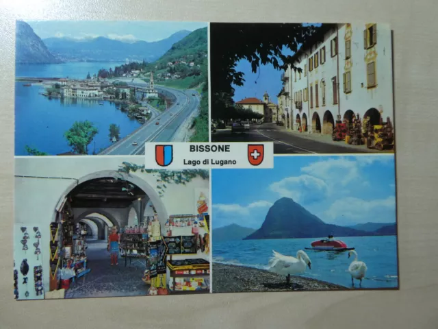 1974 Ansichtskarte Bissone Lago di Lugano Luganer See Tessin