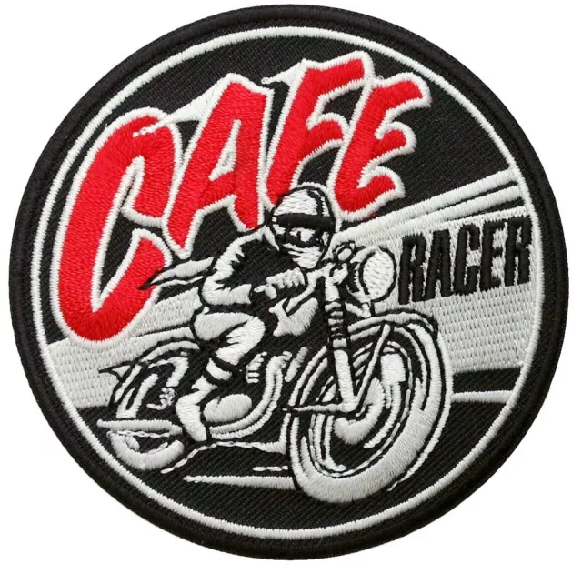 Cafe Racer Alte Schule Mechaniker Garage Rennen Tonnen Auf Jungen Bügel Patch