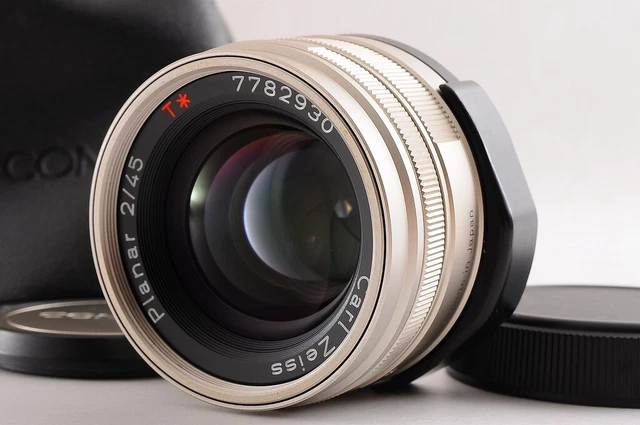 【 Beste Mint +】 Contax Carl Zeiss Planar 45mm F/2 T Objektiv Für G1 G2 + Aus