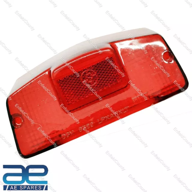 Rear Light Tail Light Red Glass Lens - Sil Original Product For Lambretta Gp Dl