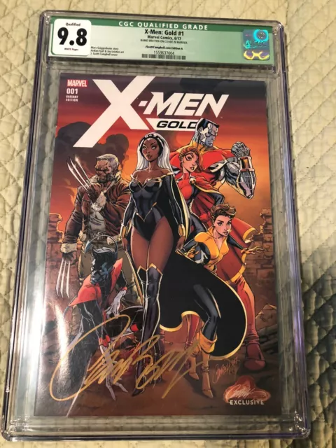 X men Gold #1 Variant A Signed by J Scott Campbell CGC 9.8