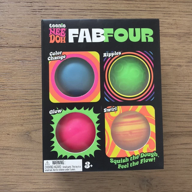 NEEDOH TEENIE 4 Pack Nee Doh Fab Four New Factory Sealed Color Ripple ...
