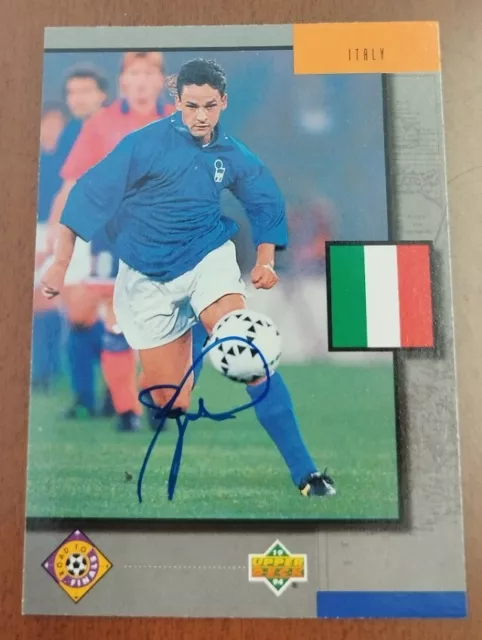 Roberto BAGGIO Card UPPER DECK ITALY USA 94 World Cup Autograph Photo Proof