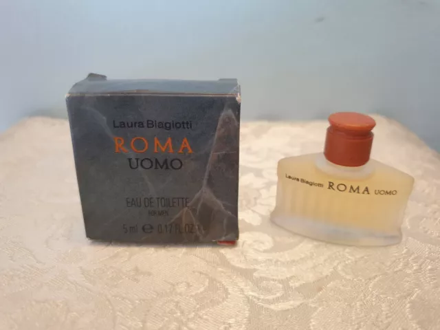 Laura Biagiotti , Roma Uomo 5 ml  edt miniatura profumo vintage