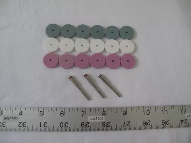 Mini Grinding Kit - (18) 3/4" Grind Wheel + (3) Screw End Mandrels for Dremel EG