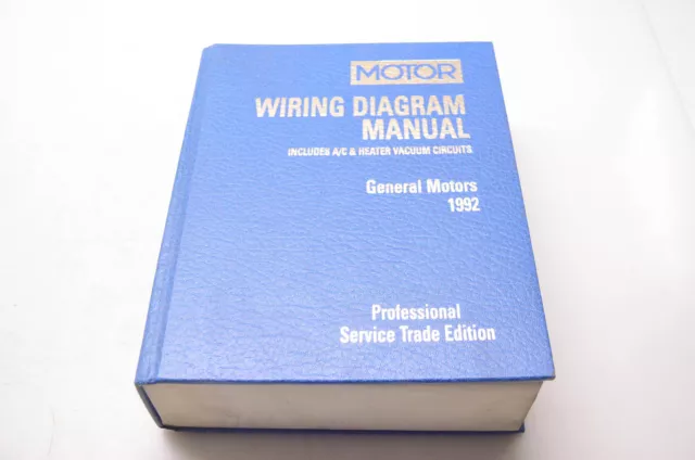 Motor 0-87851-782-0, 21092 Wiring Diagram Manual General Motors 1992