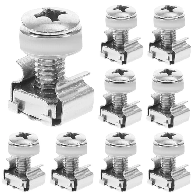 16 SETS STAINLESS Steel Screws Cage Nuts and Rack Mount Server EUR 15 ...