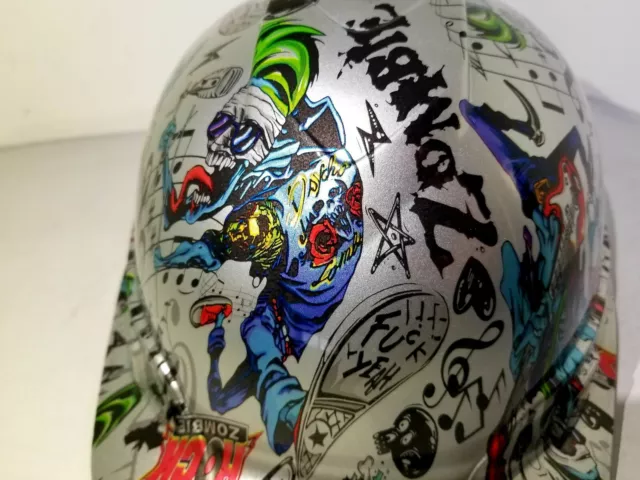 Hard Hat custom hydro dipped , OSHA approved ROCK ZOMBIE F**K YEAH !!!NEW!!!! 2