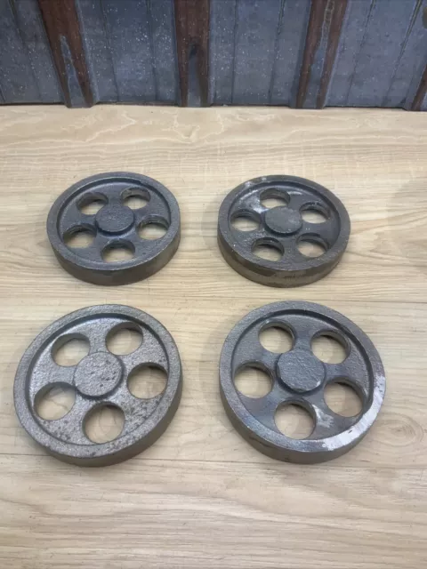 4 Industrial Machine Wheel Steampunk Base Sculpture  Salvage￼ Altered Art￼ Craft