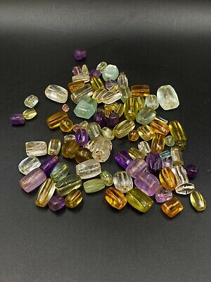 Old Crystals Amethyst Aquamarine Citrine Gems Quality Beads From Ancient Roman