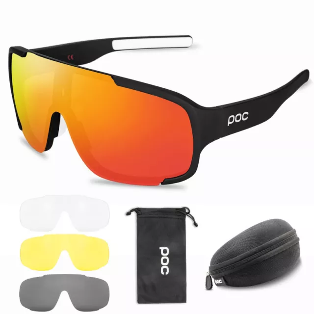 POC Bike Sport Sunglasses 4 Lenses Cycling Glasses Men Women Mountain Bicycle