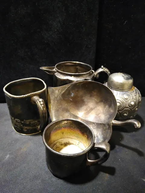 Mixed Lot of 5 Silver plated  Items variety of items