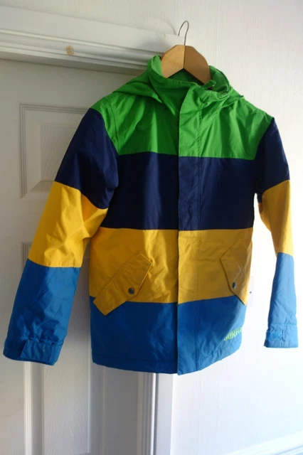 Giacca Imbottita Vintage 'Burton' Dryride Bambini Multicolore Usata In Nylon Taglia 'S'.