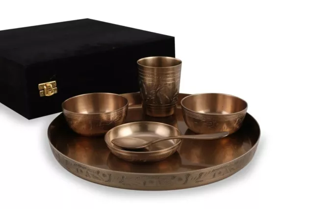 Bronze/Kansa Engraved dinner set