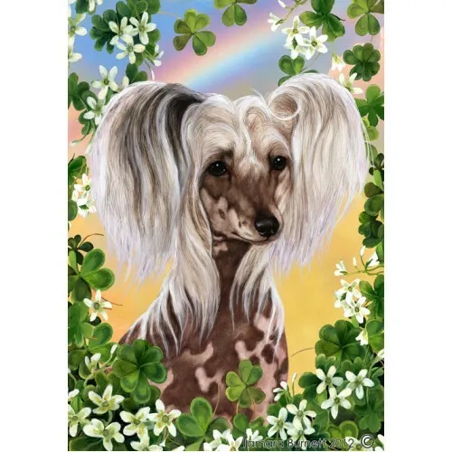 Clover House Flag - Chinese Crested 31069