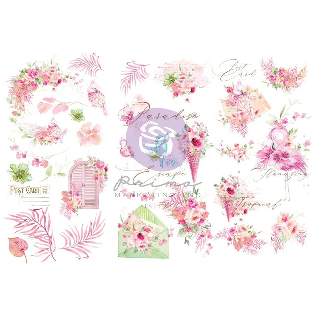 Prima Marketing Rub-Ons 6""x12"" 3/Stück Postkarten aus Paradise PC662387